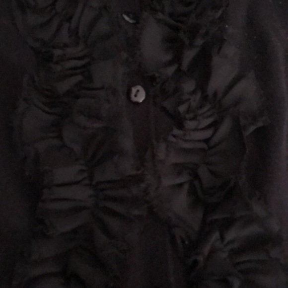 Black Ruffle Cardigan - Picture 2 of 5